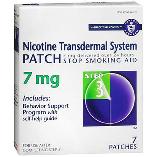 Dr Reddys Nicotine Patch #3 7Mg Box of 7 - Over the Counter >> Smoking Suppressors - Dr Reddys