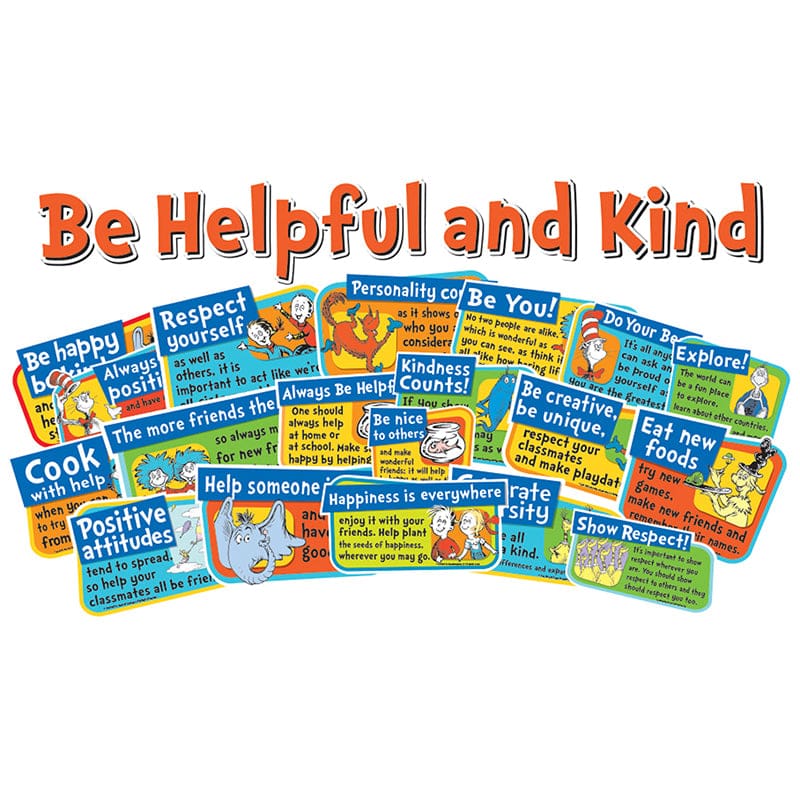 Dr Seuss Be Kind And Helpful Bbs (Pack of 3) - Motivational - Eureka