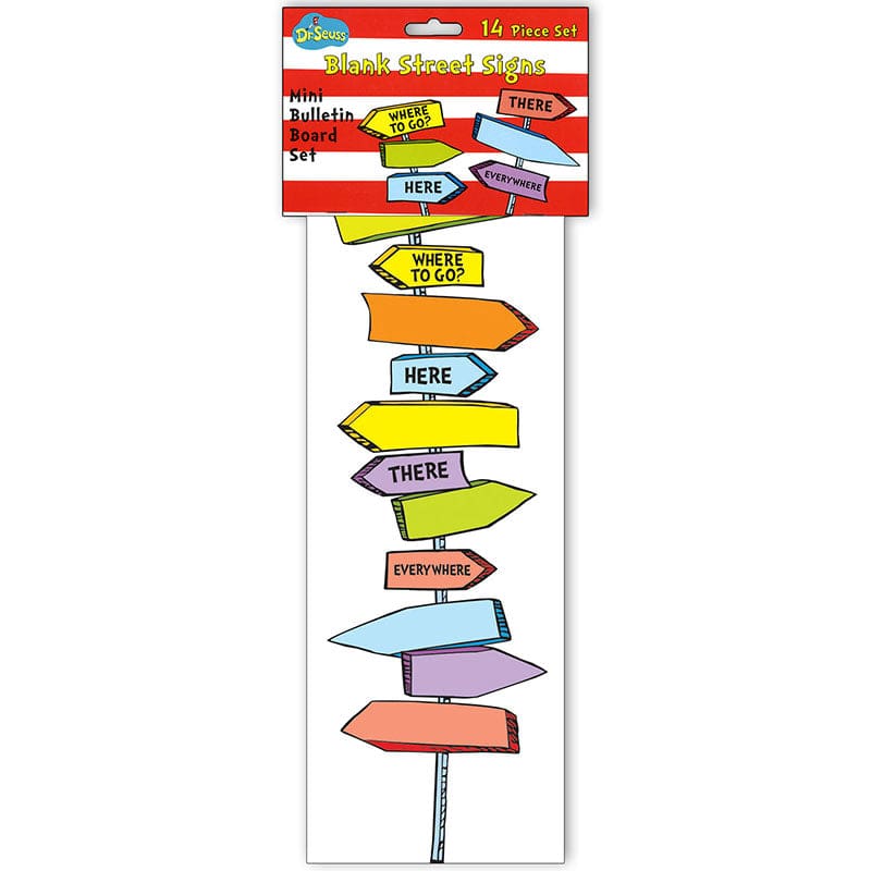 Dr Seuss Blank Directional Signs Mini Bb Set (Pack of 6) - Miscellaneous - Eureka