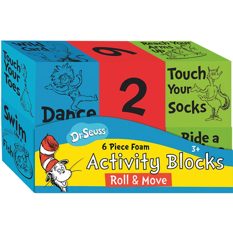 Dr Seuss Foam Activity Blcks Roll & Move Manipulatives (Pack of 6) - Language Arts - Eureka