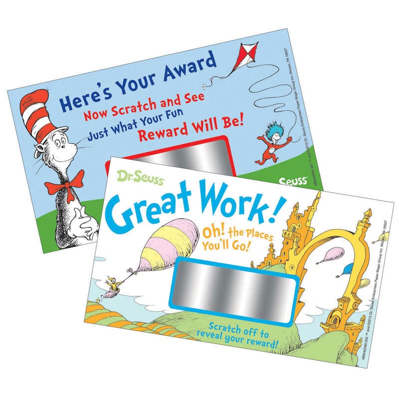 Dr Seuss Scratch Off Rewards (Pack of 10) - Awards - Eureka