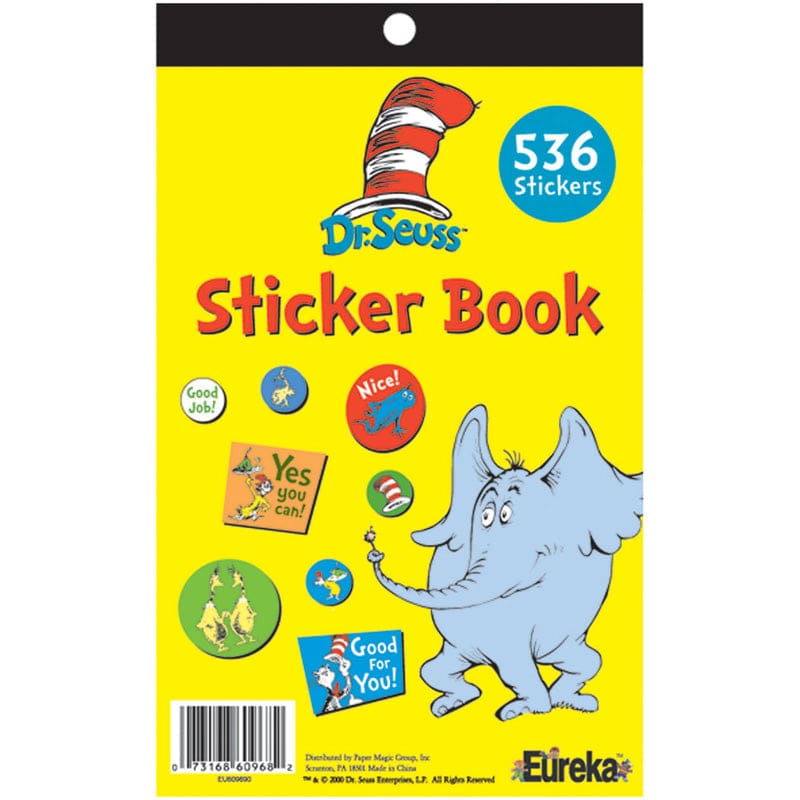 Dr Seuss Sticker Book (Pack of 8) - Stickers - Eureka