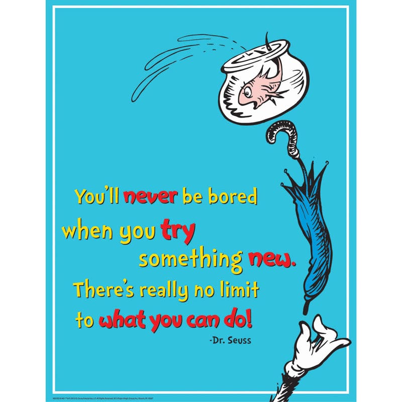 Dr Seuss Try Something New 17X22 Poster (Pack of 12) - Motivational - Eureka