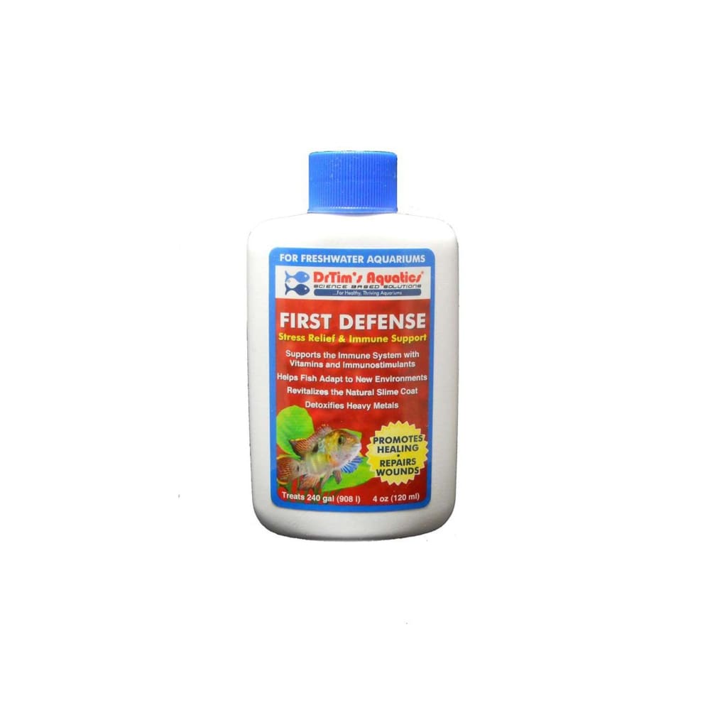 Dr. Tims Aquatics First Defense Fish Stress Relief and Immune Support for Freshwater Aquarium 4 fl. oz - Pet Supplies - Dr. Tims