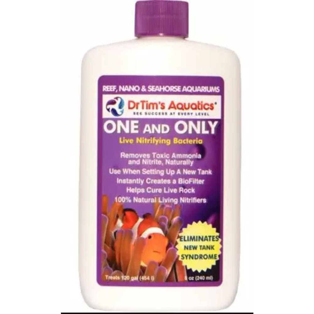 Dr. Tims Aquatics One and Only Live Nitrifying Bacteria for Reef Aquarium 8 fl. oz - Pet Supplies - Dr. Tims