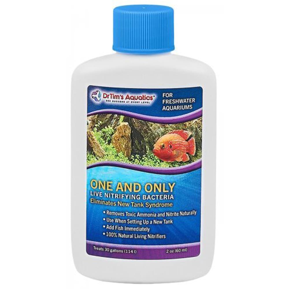 Dr. Tim’s Aquatics One & Only Live Nitrifying Bacteria for Freshwater Aquariums 2 fl. oz - Pet Supplies - Dr. Tims