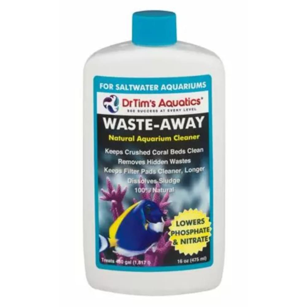 Dr. Tims Aquatics Waste-Away Natural Aquarium Cleaner for Saltwater Aquarium 16 fl. oz - Pet Supplies - Dr. Tims