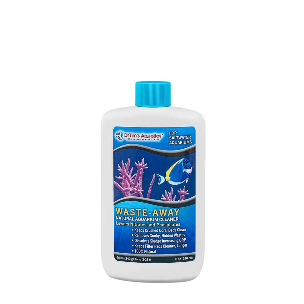 Dr. Tim’s Aquatics Waste-Away Natural Aquarium Cleaner for Saltwater Aquarium 8 fl. oz - Pet Supplies - Dr. Tims