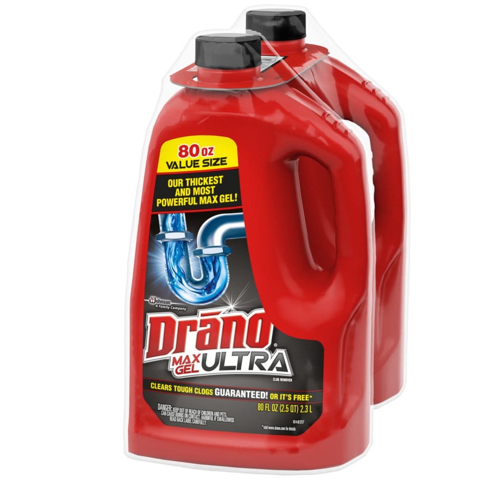 Drano Max Ultra Gel Clog Remover (80 fl. oz./bottle 2 pk.) - Cleaning Supplies - Drano