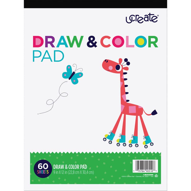 Draw & Color Pad White 9X12 60 Shts (Pack of 8) - Drawing Paper - Dixon Ticonderoga Co - Pacon
