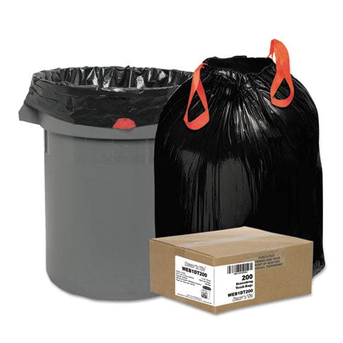 Draw ’n Tie Heavy-duty Trash Bags 30 Gal 1.2 Mil 30.5 X 33 Black 25 Bags/roll 8 Rolls/box - Janitorial & Sanitation - Draw ’n Tie®