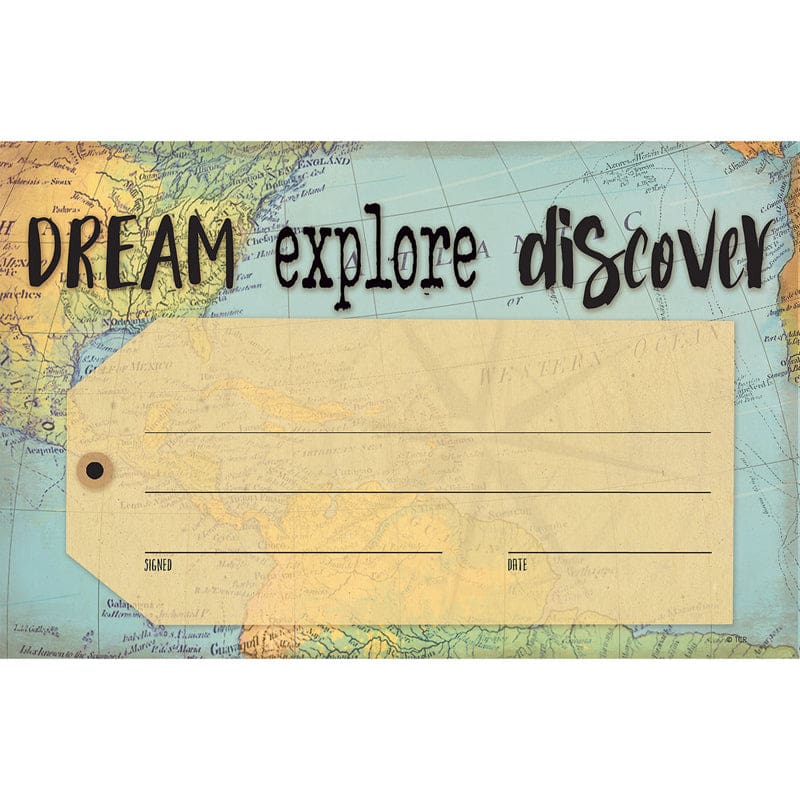 Dream Explore Discover Awards Travel The Map (Pack of 10) - Awards - Teacher Created Resources