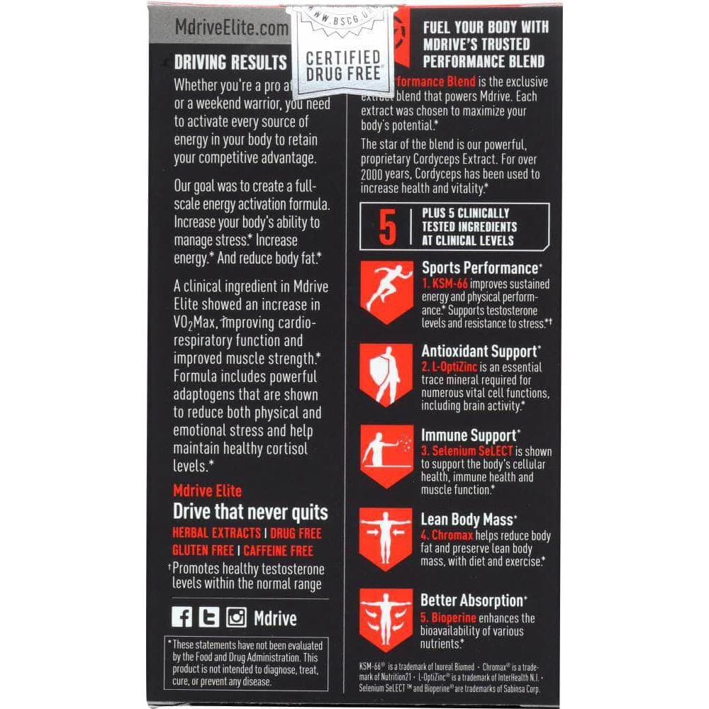 Dreambrands Dreambrands Mdrive Elite Performance, 90 capsules