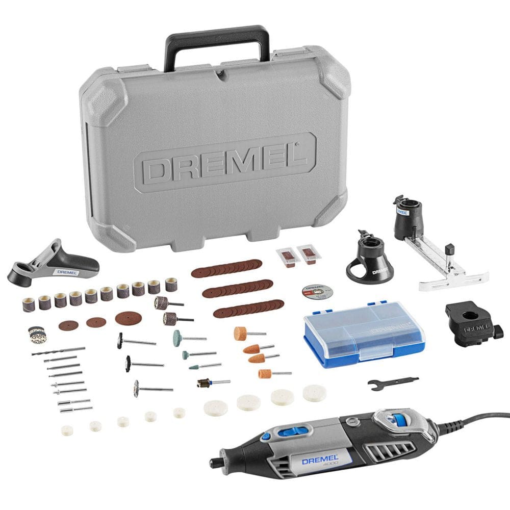 Dremel 4000 1.6 Amp Corded Variable Speed Rotary Tool Kit with Storage Case - Tools - Dremel