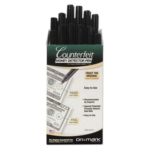 Dri-Mark Smart Money Counterfeit Bill Detector Pen U.s. Currency 12/pack - Office - Dri-Mark®