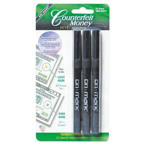 Dri-Mark Smart Money Counterfeit Bill Detector Pen U.s. Currency 3/pack - Office - Dri-Mark®