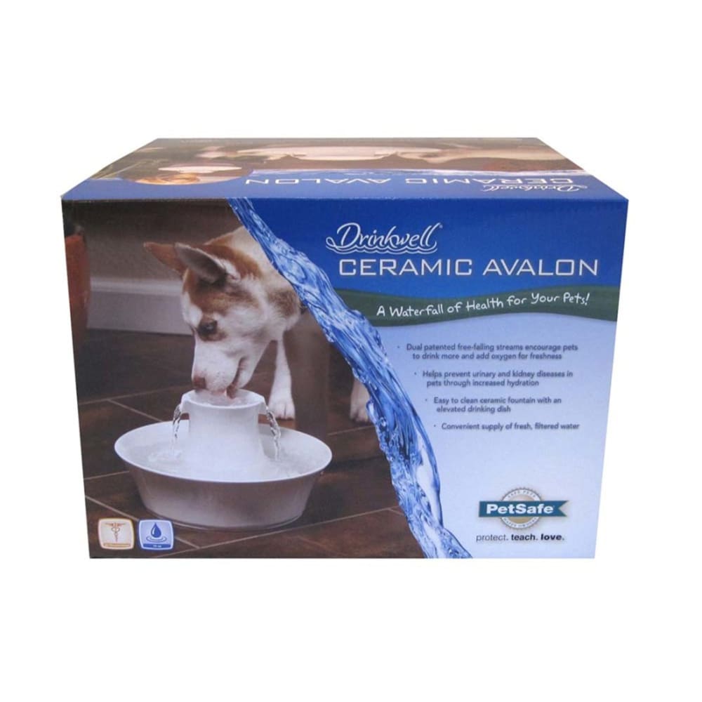 Drinkwell Ceramic Avalon Pet Fountain White - Pet Supplies - Drinkwell