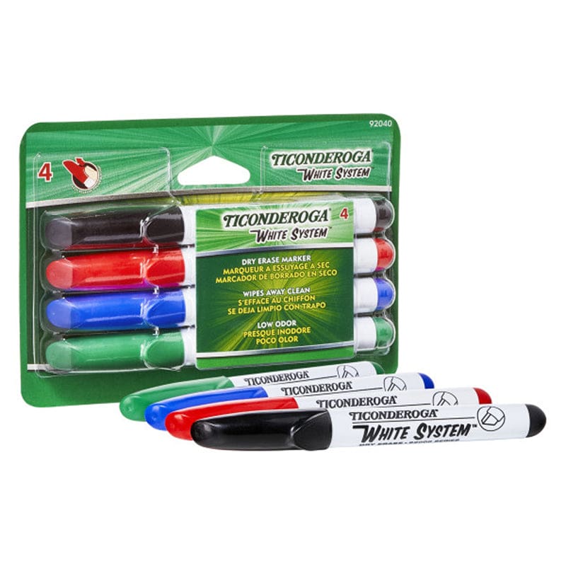 Dry Erase Markers 4 Assorted Colors Chisel Tip (Pack of 8) - Markers - Dixon Ticonderoga Company