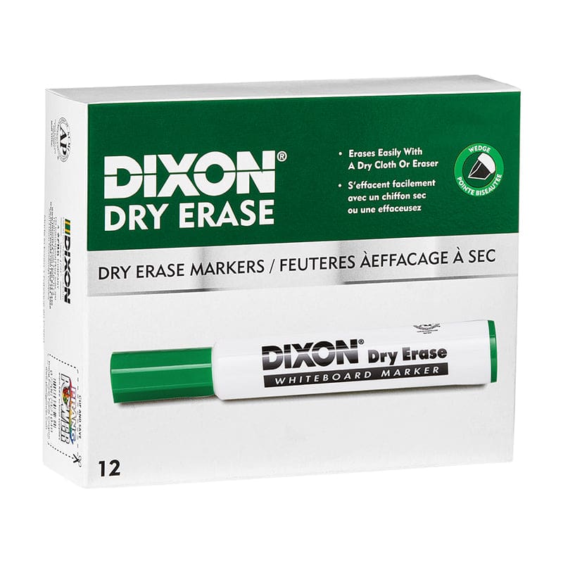 Dry Erase Markrs Wedge Tip Grn 12Pk (Pack of 2) - Markers - Dixon Ticonderoga Company