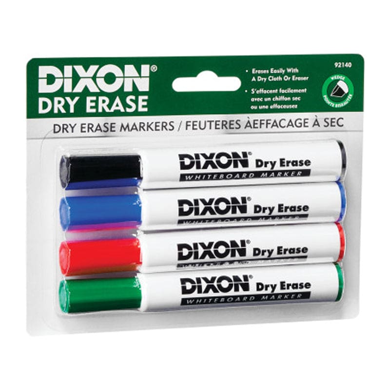 Dry Erase Markrs Wedge Tip Set Of 4 (Pack of 10) - Markers - Dixon Ticonderoga Company
