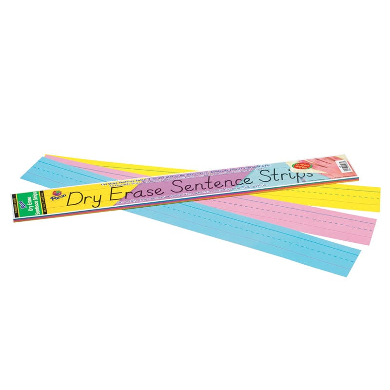 Dry Erase Sentence Strips Assorted 3 X 24 30 Strips (Pack of 6) - Dry Erase Sheets - Dixon Ticonderoga Co - Pacon