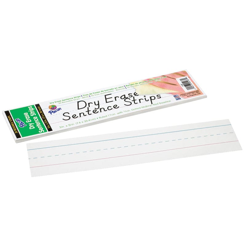 Dry Erase Sentence Strips White 3 X 12 30 Strips (Pack of 8) - Dry Erase Sheets - Dixon Ticonderoga Co - Pacon
