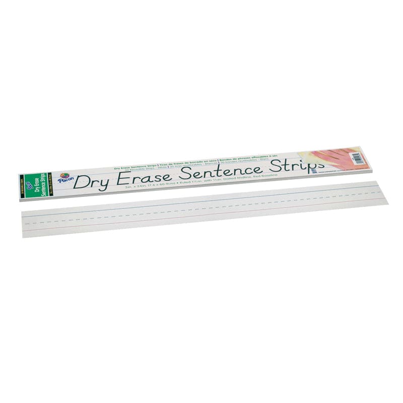 Dry Erase Sentence Strips White 3 X 24 30 Strips (Pack of 6) - Dry Erase Sheets - Dixon Ticonderoga Co - Pacon