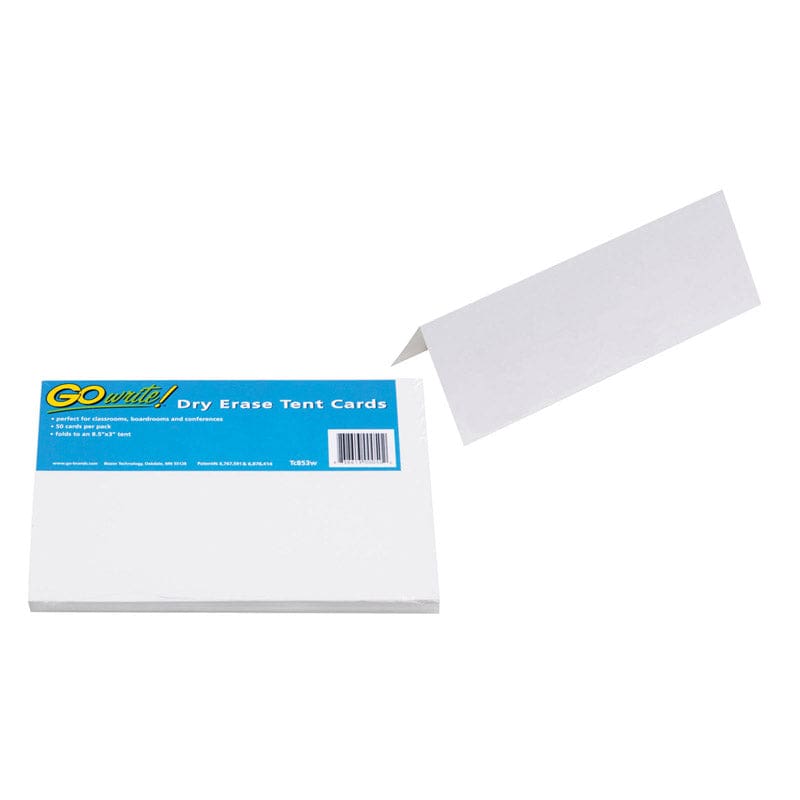 Dry Erase Tent Cards White 50 Cards Non Adhesive - Name Plates - Dixon Ticonderoga Co - Pacon