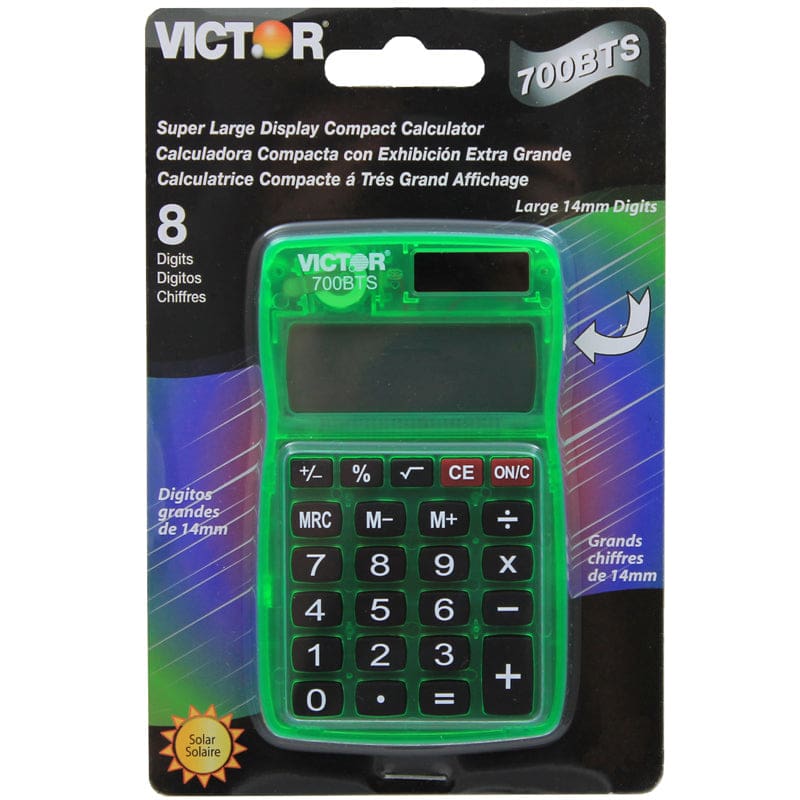 Dual Power Pocket Calculator (Pack of 8) - Calculators - Victor Technology