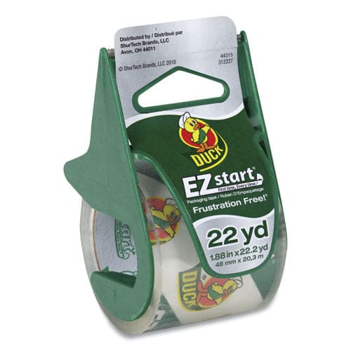 Duck Ez Start Premium Packaging Tape With Dispenser 1.5 Core 1.88 X 22.2 Yds Clear - Office - Duck®