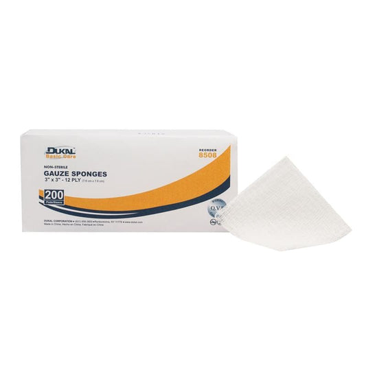 DUKAL Gauze 3 X 3 12Ply Ns Basic Pk200 Box of 200 (Pack of 4) - Item Detail - DUKAL