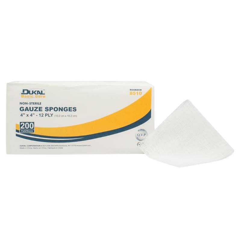 DUKAL Gauze 4 X 4 12-Ply Non-Sterile Case of 10 - Wound Care >> Basic Wound Care >> Gauze and Sponges - DUKAL