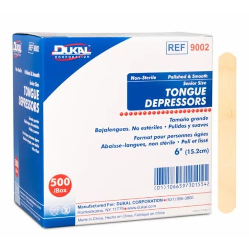 DUKAL Tongue Depressors Adult N/S Box of 500 - Nursing Supplies >> Nursing Misc - DUKAL