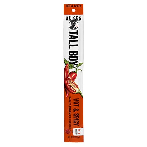 DUKES DUKES Hot and Spicy Tall Boys Sausage Sticks, 1 oz