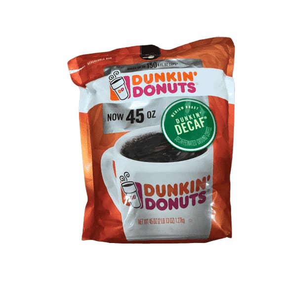 Dunkin' Donuts Decaf Coffee, Medium Roast (45 oz.) - ShelHealth.Com