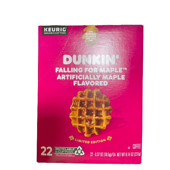 Dunkin' Dunkin' Falling For Maple Coffee, Limited Edition, 22 K-Cup Pods