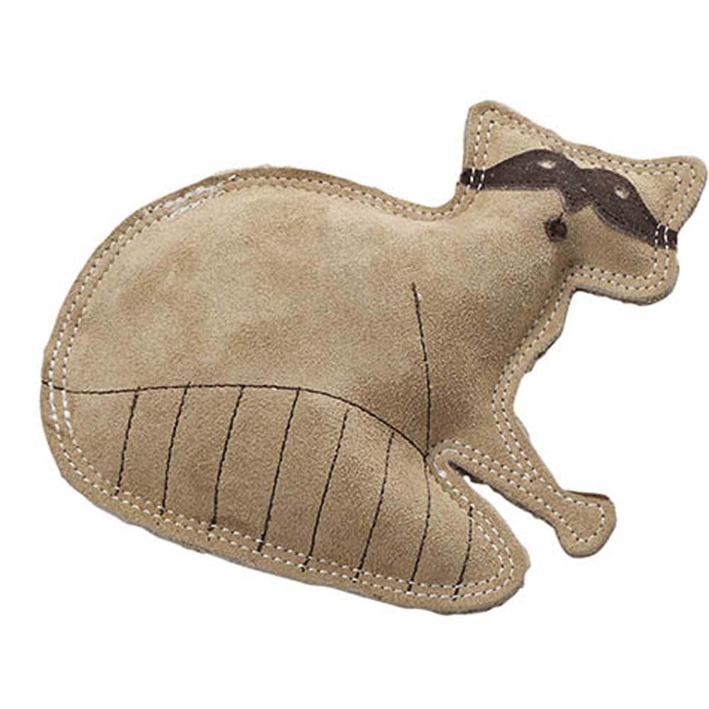 Dura-Fused Leather Dog Toy Raccoon Tan Small - Pet Supplies - Dura-Fused