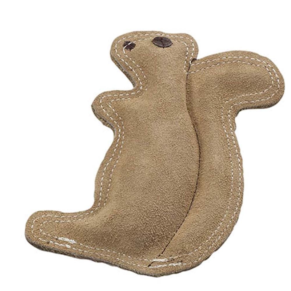 Dura-Fused Leather & Jute Dog Toy Squirrel Tan Small - Pet Supplies - Dura-Fused