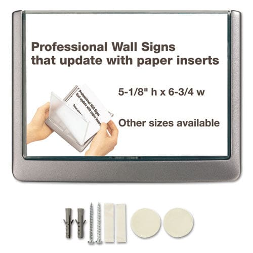 Durable Click Sign Holder For Interior Walls 6.75 X 0.63 X 5.13 Gray - Office - Durable®