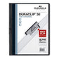 Durable Duraclip Report Cover Clip Fastener 8.5 X 11 Clear/navy 25/box - School Supplies - Durable®