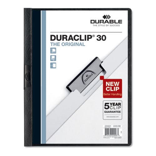 Durable Duraclip Report Cover With Clip Fastener 8.5 X 11 Clear/navy 25/box - School Supplies - Durable®
