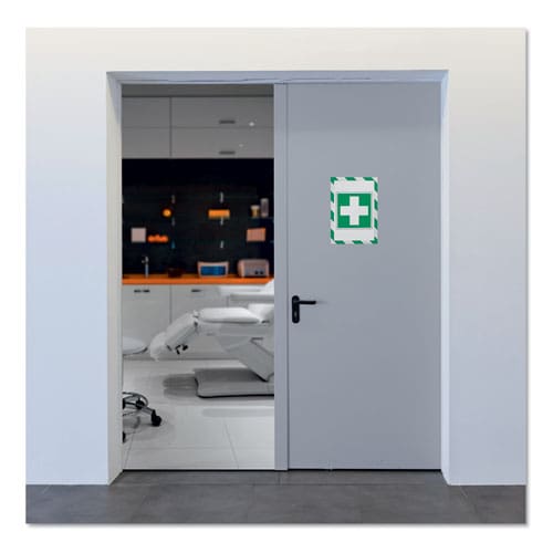 Durable Duraframe Security Magnetic Sign Holder 8.5 X 11 Green/white Frame 2/pack - Office - Durable®