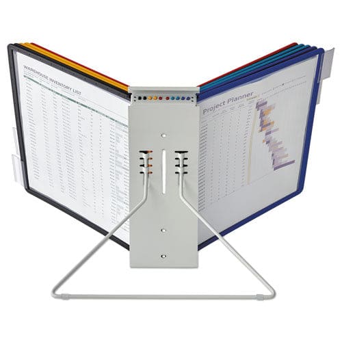Durable Instaview Expandable Desktop Reference System 10 Panels Assorted Borders - Office - Durable®