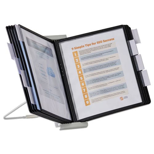 Durable Instaview Expandable Desktop Reference System 10 Panels Assorted Borders - Office - Durable®