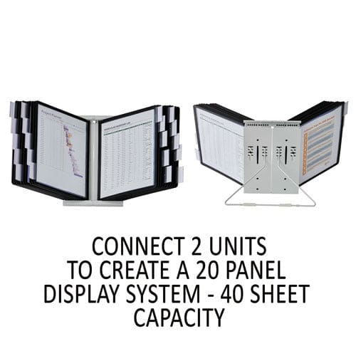 Durable Instaview Expandable Desktop Reference System 10 Panels Black Borders - Office - Durable®