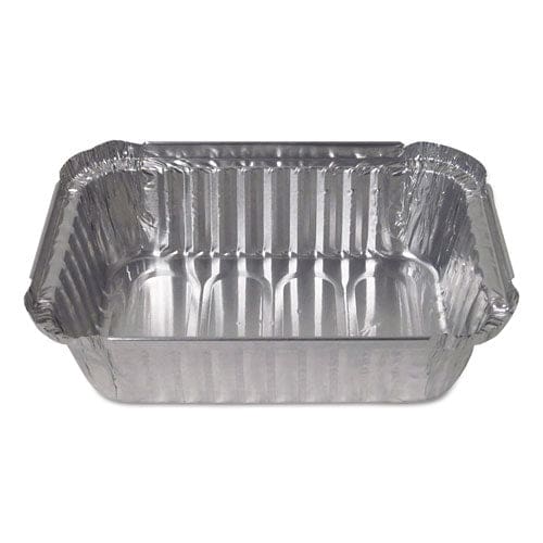 Durable Packaging Aluminum Closeable Containers 1.5 Lb Deep Oblong 7.06 X 5.13 X 1.93 Silver 500/carton - Food Service - Durable Packaging