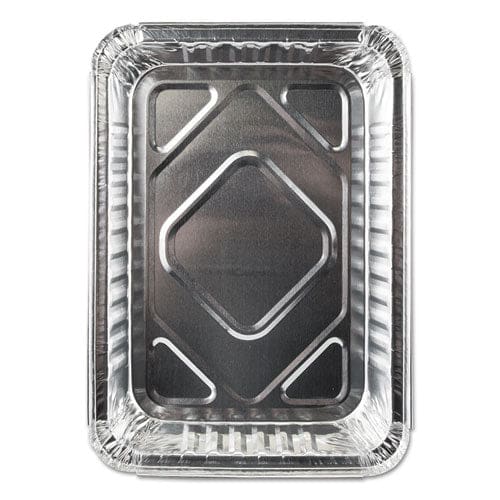 Durable Packaging Aluminum Closeable Containers 1.5 Lb Oblong 8.69 X 6.13 X 1.56 Silver 500/carton - Food Service - Durable Packaging