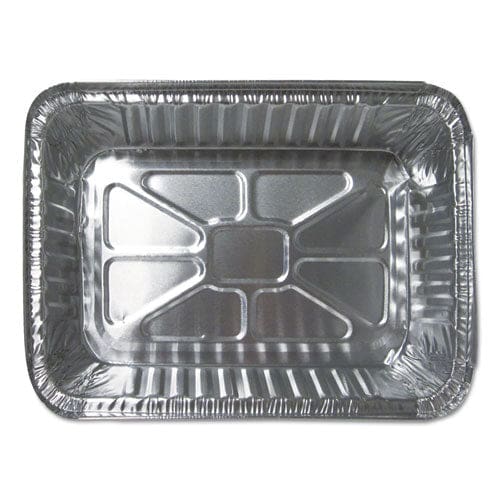 Durable Packaging Aluminum Closeable Containers 2.25 Lb Oblong 8.69 X 6.13 X 2.13 Silver 500/carton - Food Service - Durable Packaging