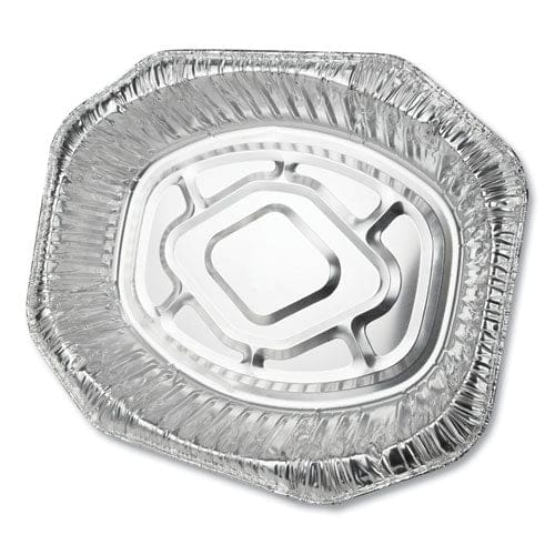 Durable Packaging Aluminum Roaster Pans Extra-large Oval 230 Oz 18.5 X 14 X 3.38 Silver 100/carton - Food Service - Durable Packaging