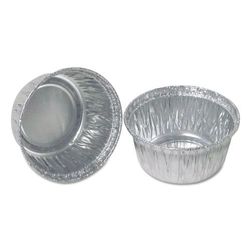 Durable Packaging Aluminum Round Containers 4 Oz 3 Diameter X 1.56h Silver 1,000/carton - Food Service - Durable Packaging